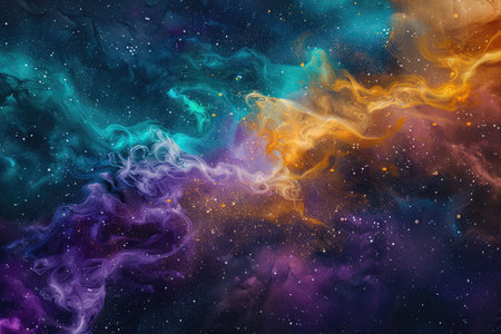 Colorful abstract background, space and stars, color cosmic texture.の素材
