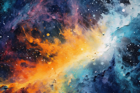 Abstract space background with nebula, stars and galaxies. Elements of this image furnished by NASAの素材