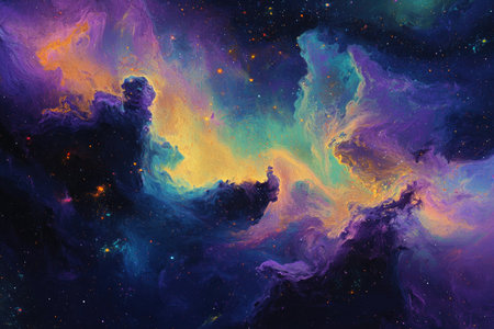 Nebula and galaxies in space. Elements of this image furnished by NASAの素材