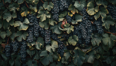 Grapes in the vineyard, wine production in South Africaの素材