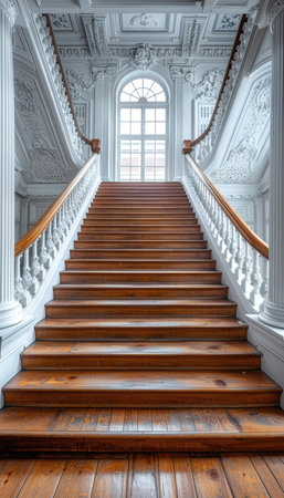Staircase in the interior of the old palace. Russia.の素材