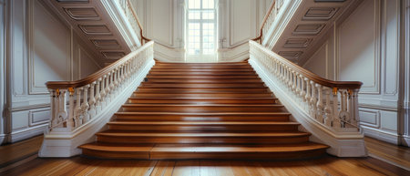 Staircase in a classic interior. 3d render image.の素材