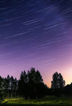 Star tracks tonight after summer sunset