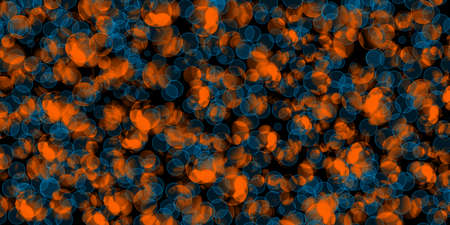 Abstract background of orange - blue circles of bokeh lightesの写真素材