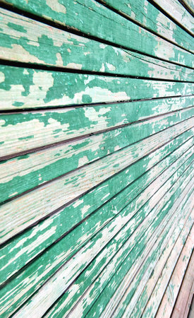 Mint background of weathered wooden plankの写真素材