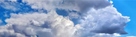 Seamless vibrant pattern of cloudy summer sky in Moscow