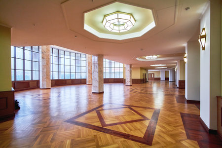 Moscow, Russia - April 5 2021: Fragments of building interiors in campus of Moscow universityのeditorial素材