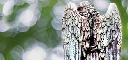 Magical angel in heaven Light at the End of the Tunnel conceptの写真素材