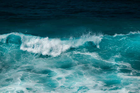Strong waves in the oceanの写真素材