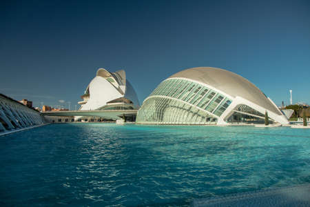 View from Queen Sofia Palace of the Arts, Futuristic architecture, City of Arts