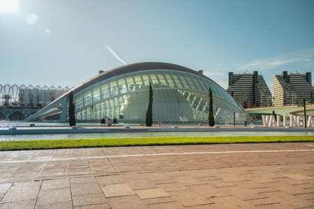 View from Queen Sofia Palace of the Arts, Futuristic architecture, City of Arts