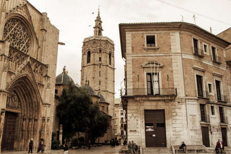 Old city streets with stone walls and buildings