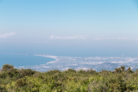 Mountain landscape in Montalbano Elicona Sicilyの写真素材