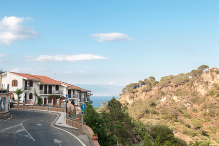 Sicilian city on eastern coastの写真素材