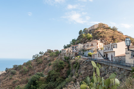 sicilian city on eastern coastの写真素材