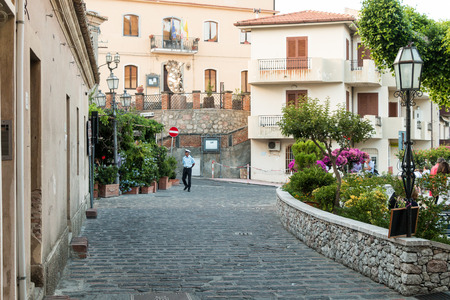 Sicilian city on eastern coastの写真素材
