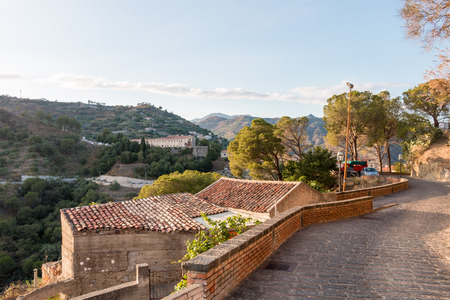 Panoramic road in Savoca small Sicilian townのeditorial素材