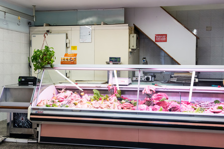 True Sicilian butcher to work in Riposto Cataniaのeditorial素材