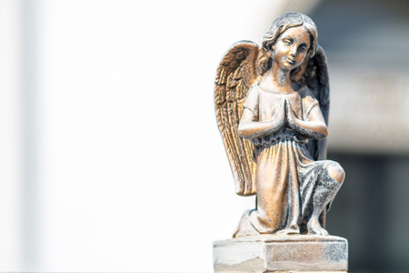 ornamental statues for the graves of the cemeteryの写真素材