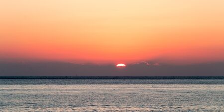 Stunning sunrise in late summer in Ripostoの写真素材