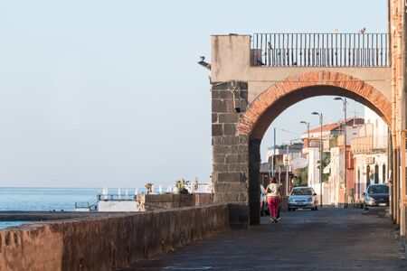 Torre Archirafi, little village on Sicily ionian coastの写真素材