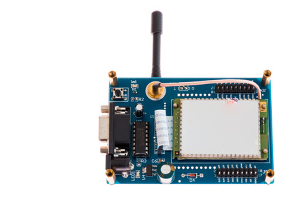 Electronic board with gsm modem and antennaの写真素材