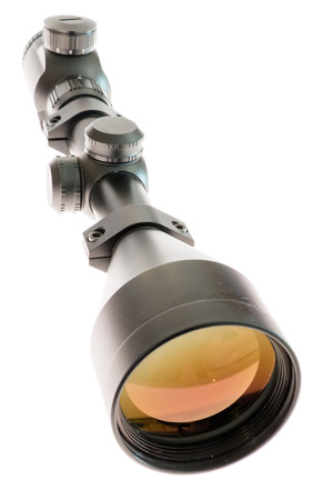 big telescope rifle battery powered and anti reflection lensの写真素材