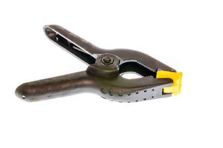 Plastic clamps with with internal spring aの写真素材