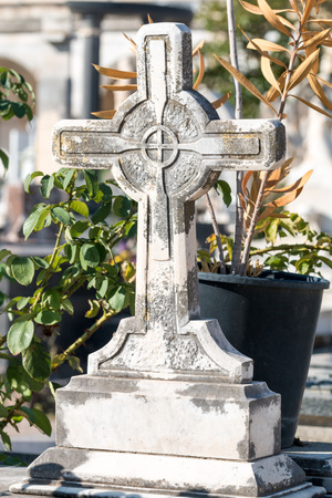 Ornamental details present on the graves of the cemeteries in Sicilyの写真素材