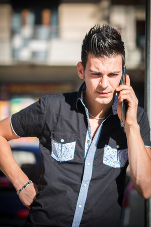 Guy at phoneの写真素材