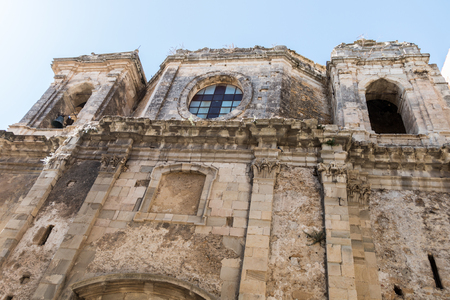 Church of Caltagirone in Sicily known for ITS ceramicsの写真素材