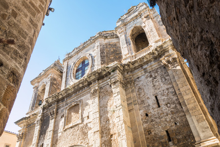Church of Caltagirone in Sicily known for ITS ceramicsの写真素材
