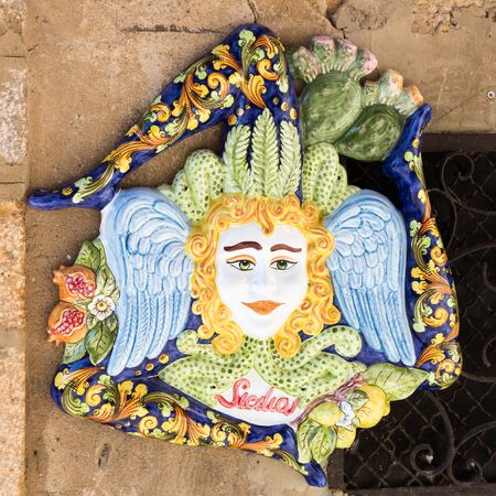 Famous city of Caltagirone Sicily known for its ceramicsの写真素材