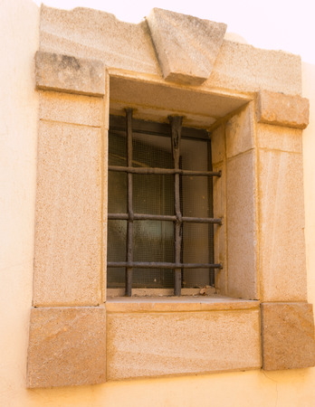 Window of the Grand Palace protected by railingのeditorial素材