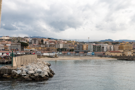 docking and harbor view of Messina Sicilyのeditorial素材