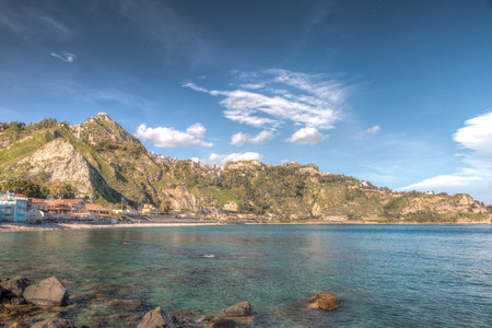 Giardini Naxos Taormina views in the springの写真素材