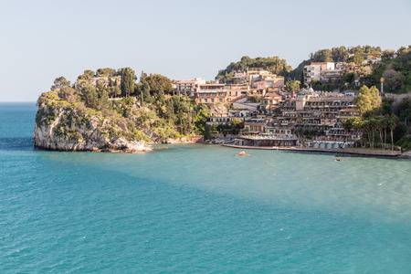 Giardini Naxos Taormina views in the springの写真素材