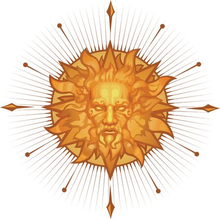 Decorative sun emblemのイラスト素材