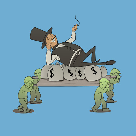 illustration of economic-type pressure capitalismのイラスト素材