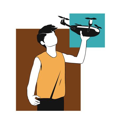 This is an illustration of drone launching