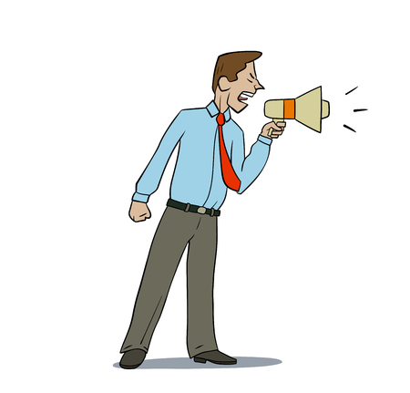 this is an illustration of angry managerのイラスト素材