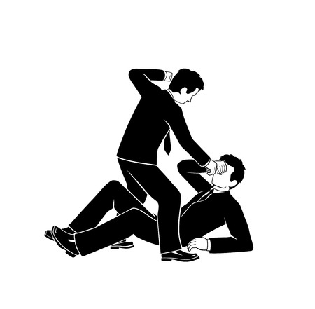 This is an illustration of businessman fightingのイラスト素材