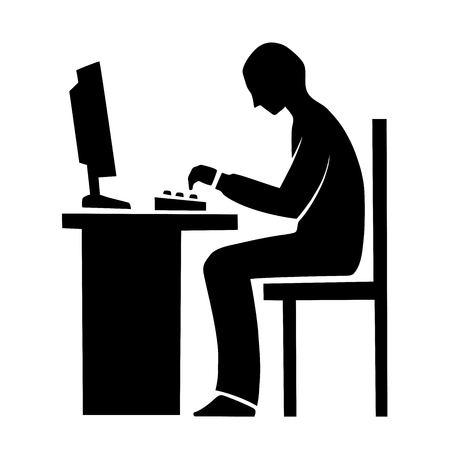 This is an illustration of programmer. EPS 10のイラスト素材