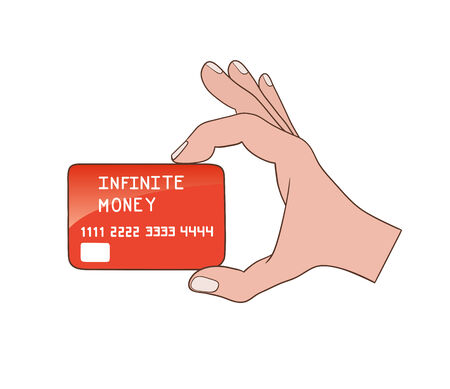 This is a plastic card with infinite balanceのイラスト素材