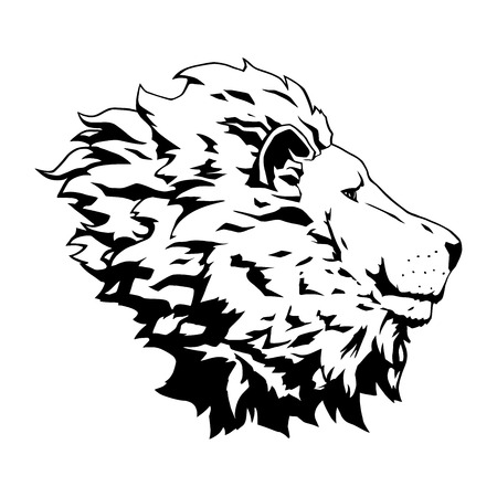This is an illustration of lion headのイラスト素材