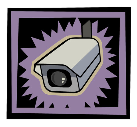 This is an illustration of security cameraのイラスト素材