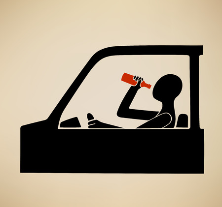 This is an illustration about drunk drivingのイラスト素材