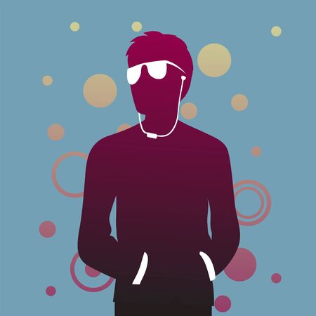 This is a vector illustration of club manのイラスト素材