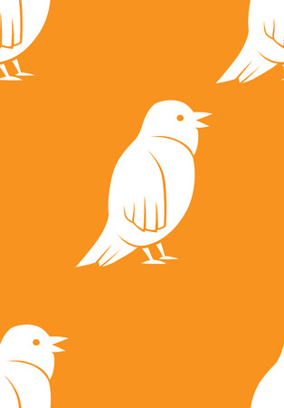 This is a seamless pattern with birdのイラスト素材