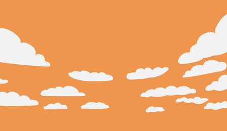 This is an illustration of background with cloudsのイラスト素材